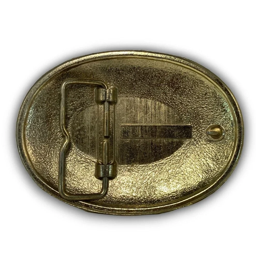 Vintage‎ F.C.I. Transports Belt Buckle – Gold Color Western Filigree Design